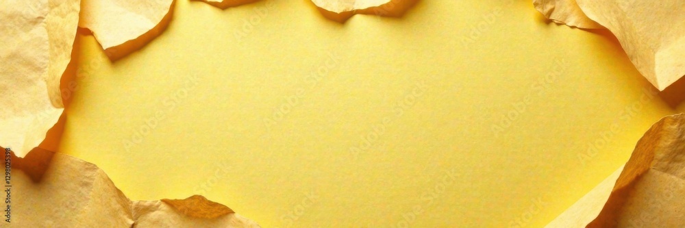 Yellowed paper texture background with scattered old book pages , antique, vintage, fabric