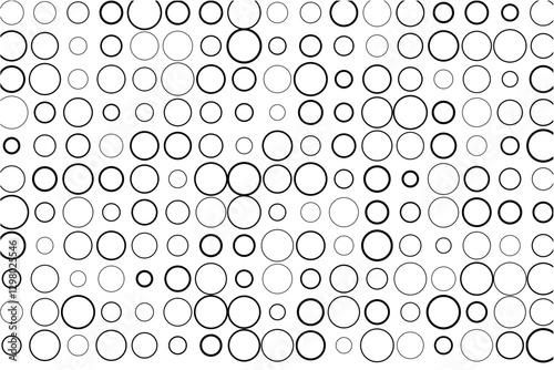 Geometric arrangement of variable circles in grid