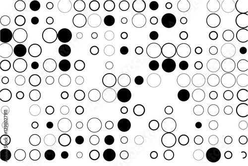 Abstract grid with random gaps and black fills