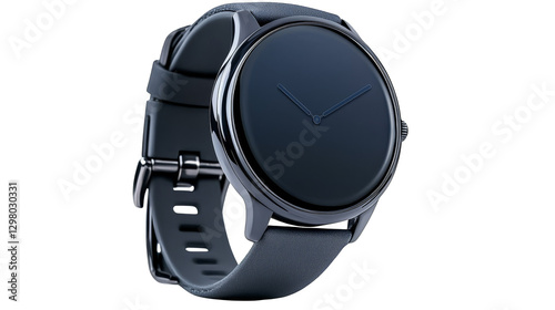 Sleek black smartwatch with a comfortable band, modern timepiece for everyday use