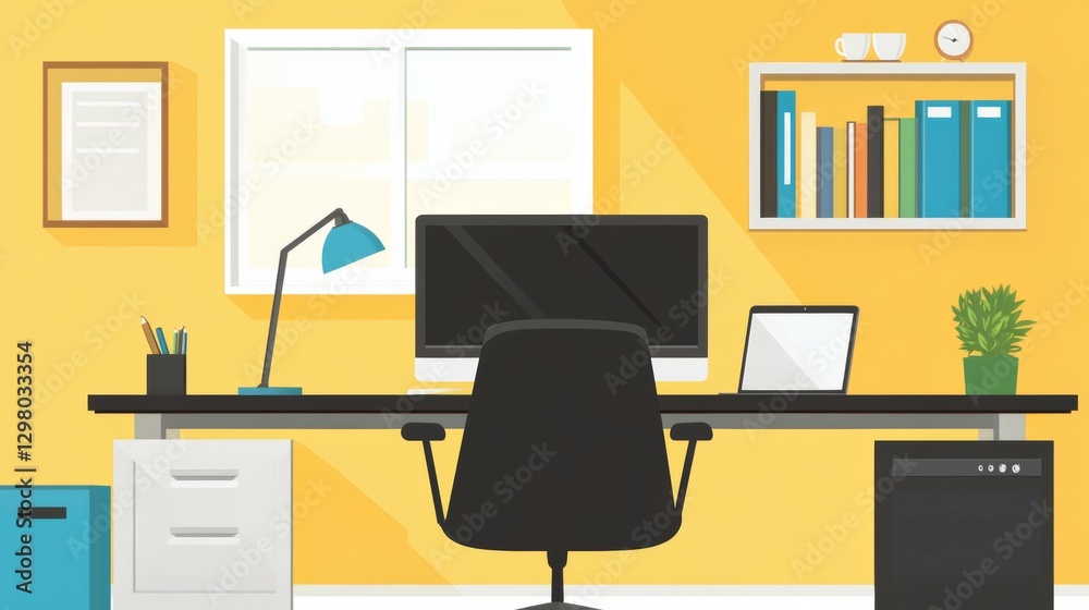 Fototapeta premium Work space comfortable, Modern workplace. 