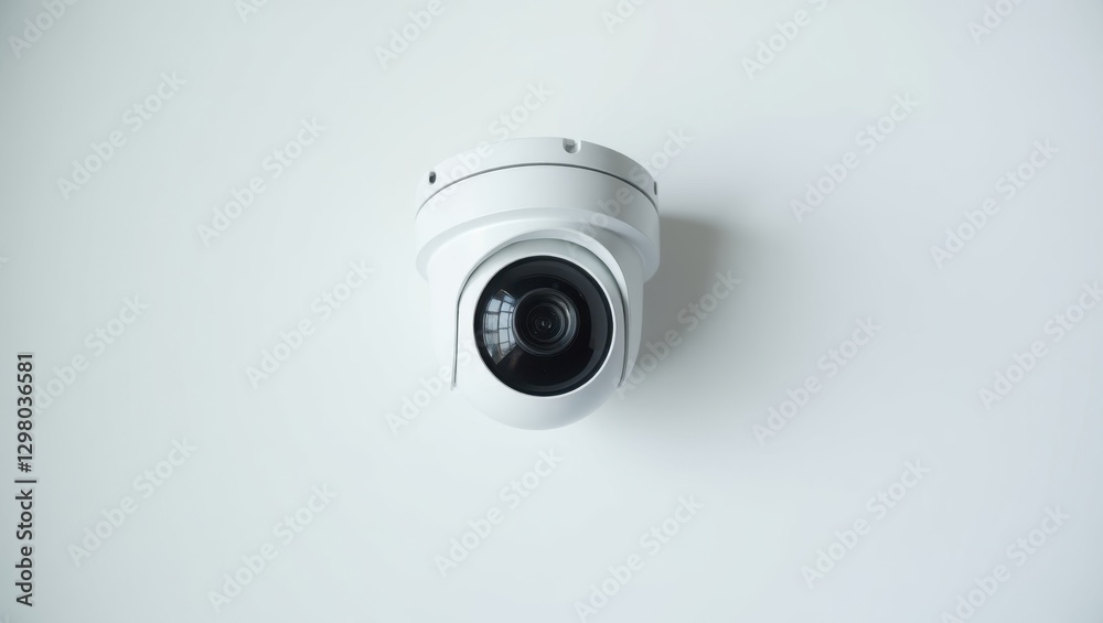 Pan Tilt Security Camera. Camera is on wall and is ready to be used Pan Tilt Security Camera. Camera is on wall and is ready to be used