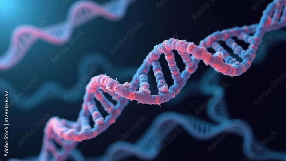 Rdna. Image shows close up of double - strand of dna Rdna. Image shows close up of double - strand of dna