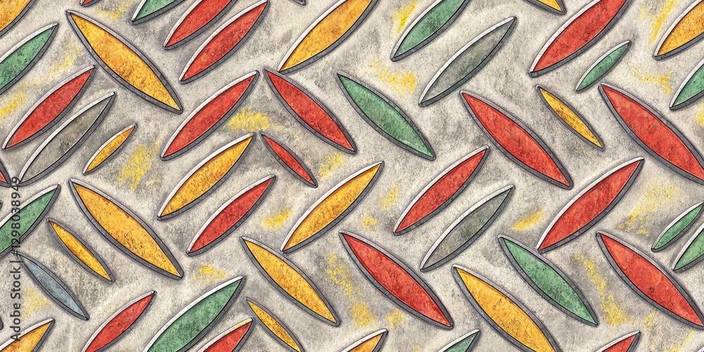 Obraz premium Hand Painted Industrial Metal Texture Background: Grunge, Rusty, Steel, Abstract Design