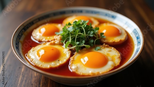 Wallpaper Mural Ajitsuke. Bowl is filled with eggs and garnished with sprig of parsley Torontodigital.ca