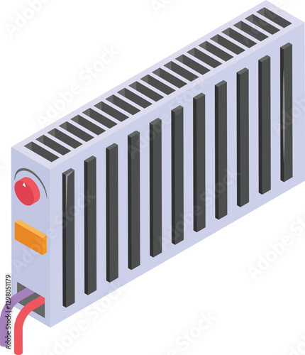 Modern radiator heater for heating indoor spaces in winter.