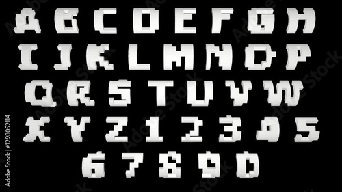 3D Alphabet dancing animation