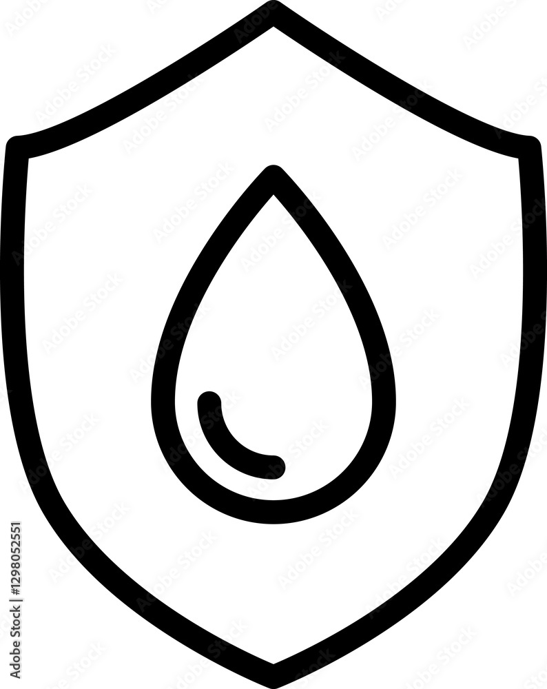 Waterproof Water Resistance icon. Waterproof icon Water resistant icons set package Water drop protection concept Logo isolated on white background illustration. Waterproof Water Resistance icon. Waterproof icon Water resistant icons set package Water drop protection concept Logo isolated on white background illustration.