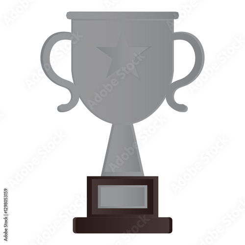 Trophy cup icon. flat style champions trophy cup vector.