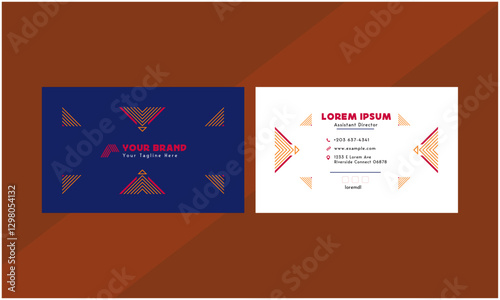 Business card templates. Stationery design vector set. Red and black colors. Flat style vector illustration