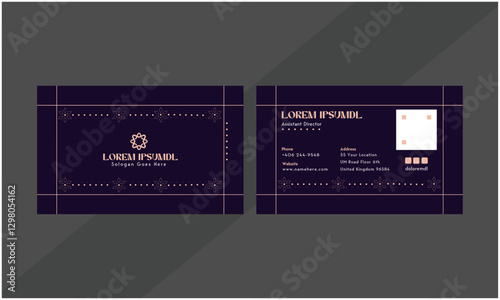 Business card templates. Stationery design vector set. Red and black colors. Flat style vector illustration