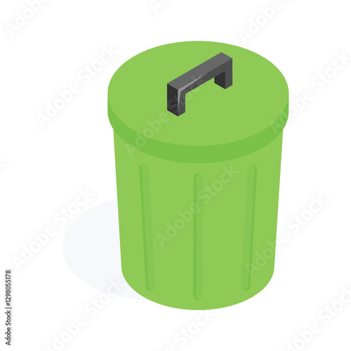 Get this amazing icon of trash bin in modern design style