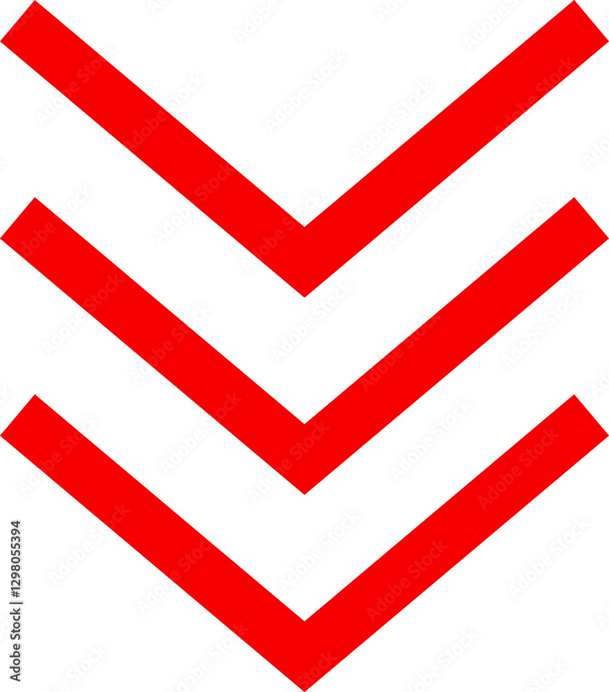 Icon red arrow direction down on a white background vector illustration. Icon red arrow direction down on a white background vector illustration.
