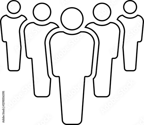 People group icon set. Team of worker. User profile symbol. Group of people or group of users. Persons symbol. Population icon. Increase social development, global demography