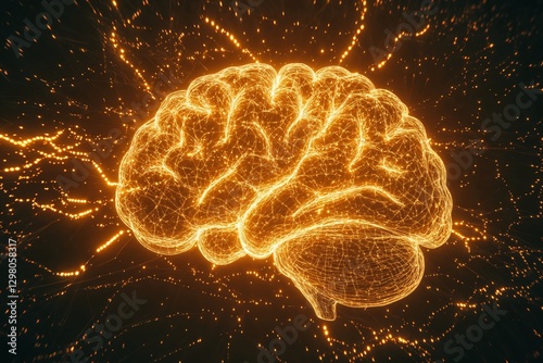 Brain with neural network connections 