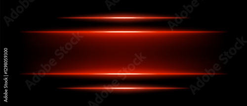 Abstract glowing red light beams dark background. Four parallel neon streaks create a futuristic energy effect with smooth gradients radiant glow. Vibrant illumination modern digital aesthetic