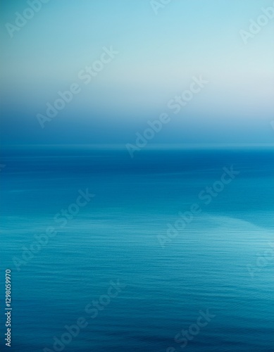 Wallpaper Mural Smooth gradient: deep blue to light teal evokes ocean tranquility.  Calming & fluid color wash. Ideal for serene backgrounds & ocean-themed designs.

 Torontodigital.ca