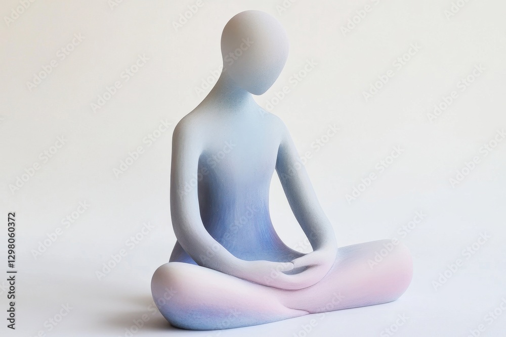 Abstract meditative sculpture blending pastel colors Abstract meditative sculpture blending pastel colors