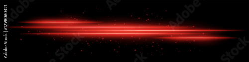 Abstract glowing orange light streaks on a dark background. Multiple parallel neon beams with radiant flare, motion blur, and scattered particles create a futuristic and dynamic energy effect