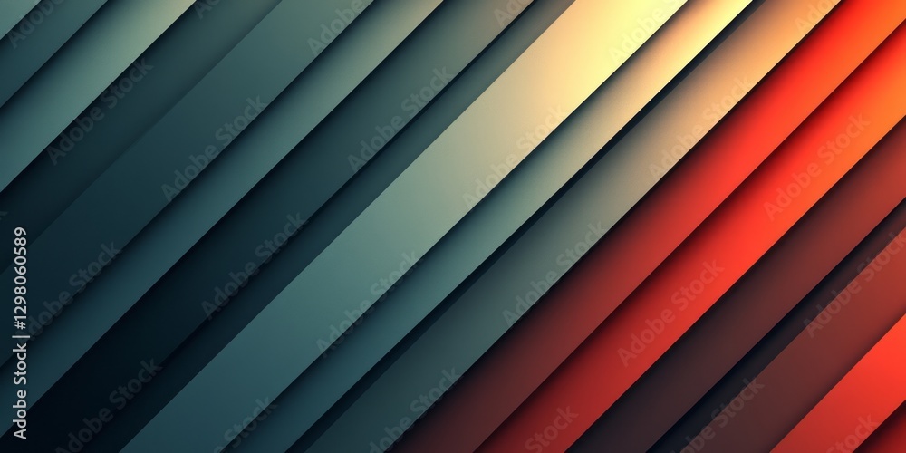 Obraz premium Parallel diagonal stripes create a visually appealing color gradient
