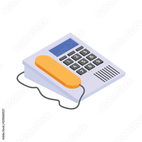 Classic landline telephone with digital keypad for home use.