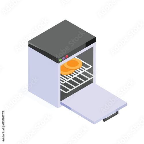 Get this amazing icon electric oven in modern style, ready to use vector