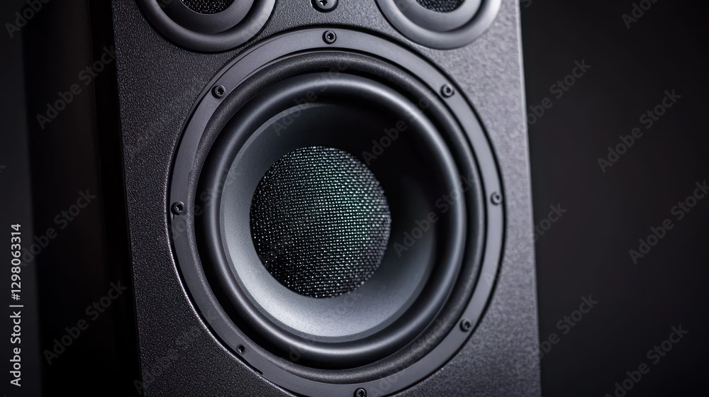 Close-up of a Professional Studio Monitor Speaker Close-up of a Professional Studio Monitor Speaker