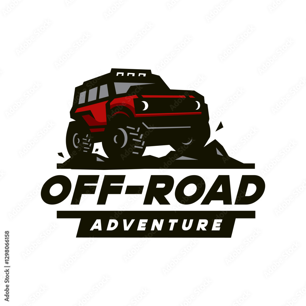 Fototapeta premium offroad adventure car logo