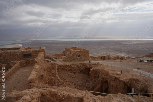 Masada National Park in the Dead Sea photo