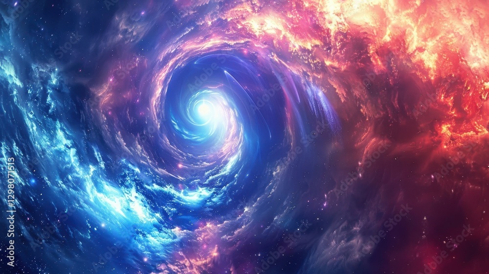 Abstract black hole with a starry sky background Abstract cosmos with a black hole and light swirls Abstract black hole with a starry sky background Abstract cosmos with a black hole and light swirls