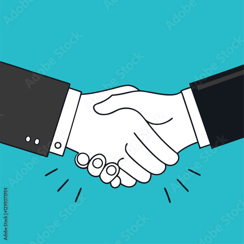 Handshake icon. Shake hands, agreement, good deal, partnership concepts. Vector image