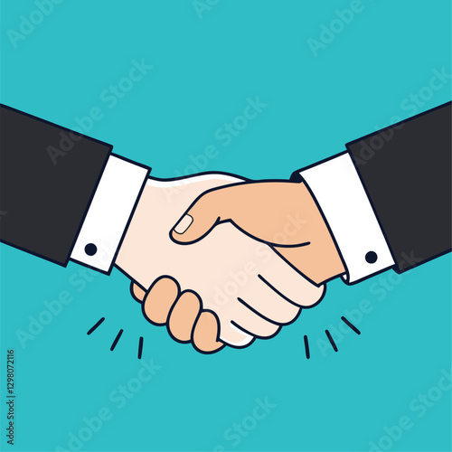 Handshake icon. Shake hands, agreement, good deal, partnership concepts. Vector image