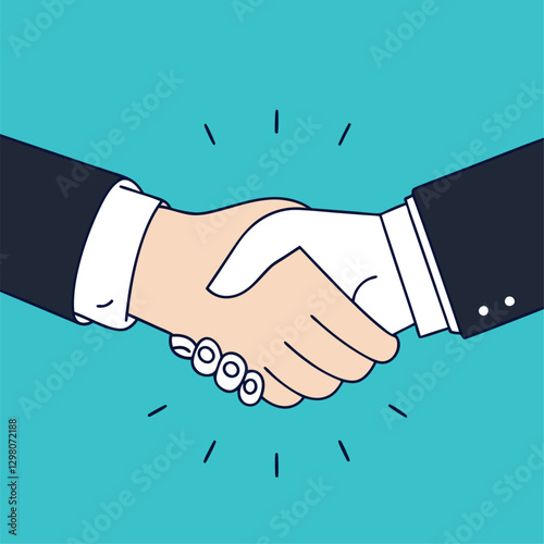 Handshake icon. Shake hands, agreement, good deal, partnership concepts. Vector image