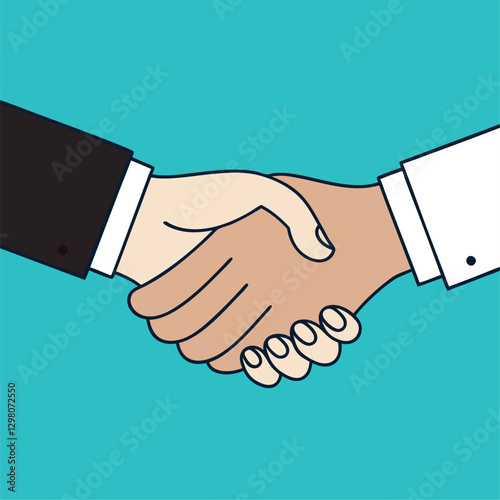 Handshake icon. Shake hands, agreement, good deal, partnership concepts. Vector image