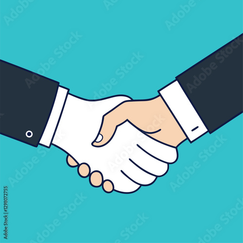 Handshake icon. Shake hands, agreement, good deal, partnership concepts. Vector image