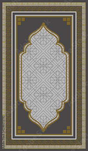 beautiful design of Muslim prayer rug. This Islamic carpet is for holly chanting to Allah and you can use this muslim rug to pray at masjid in Turkey Saudi Arabia Malaysia Egypt Makkah