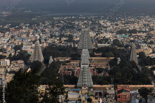 Overall view of the Annamalaiyar temple from the Arunchalahill sacred mountain photo