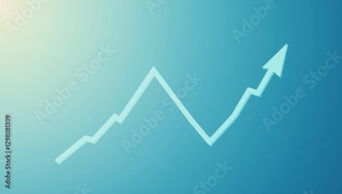 Conversion Rate Optimization. Blue graph arrow rising, financial growt
