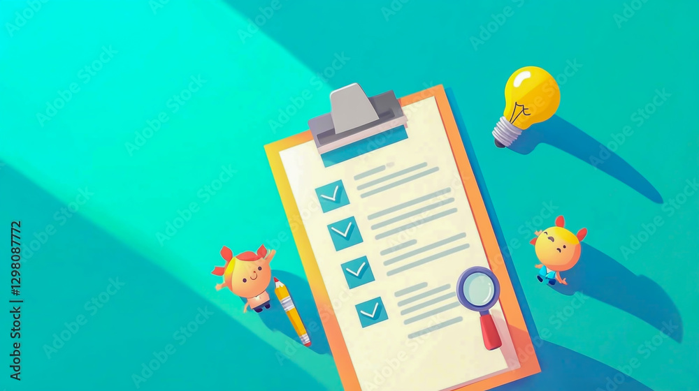 Task management checklist on a clipboard with a to-do list for organizing schedules Task management checklist on a clipboard with a to-do list for organizing schedules