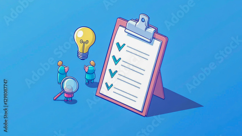 Task management checklist on a clipboard with a to-do list for organizing schedules