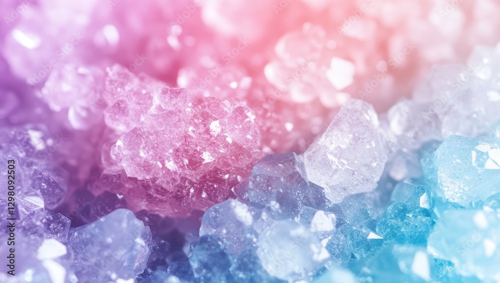Close-up vibrant crystals, colorful abstract background Close-up vibrant crystals, colorful abstract background