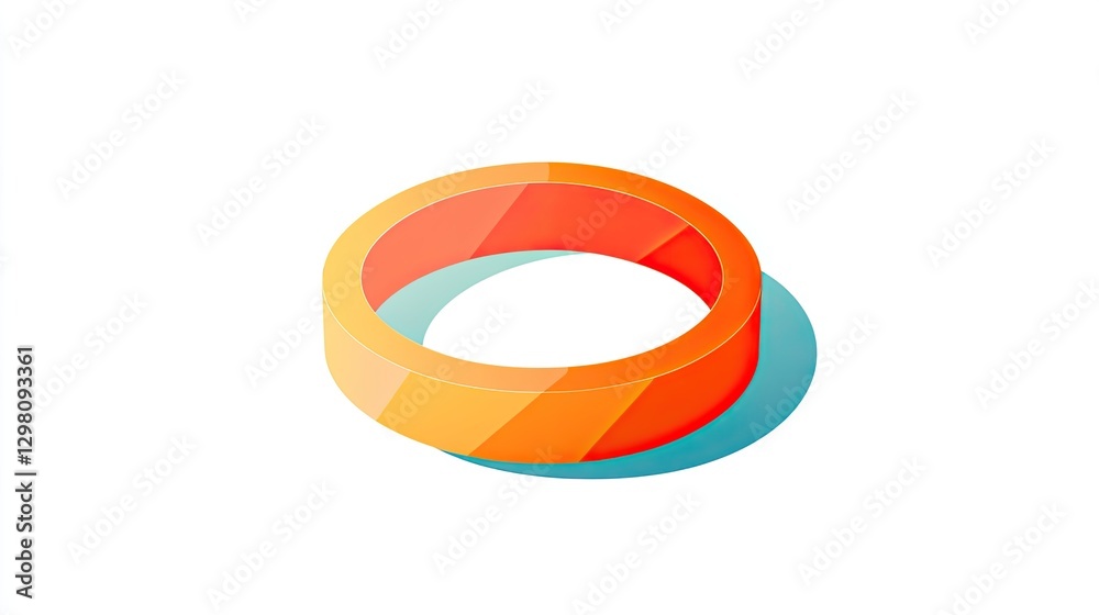 3D ring graphic design; modern illustration 3D ring graphic design; modern illustration