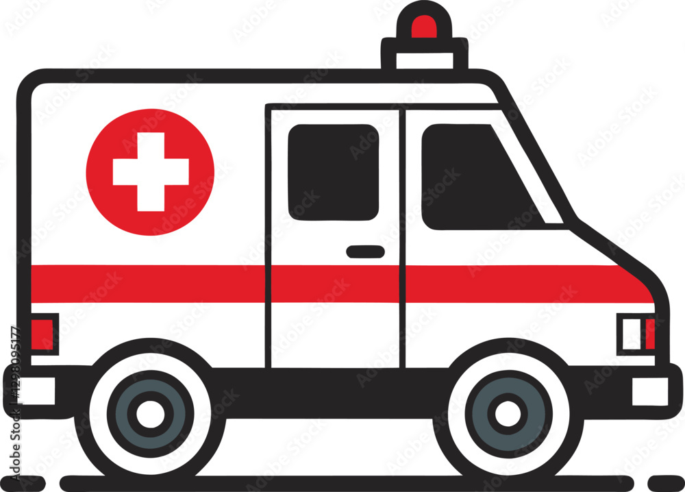 Fototapeta premium Ambulance Icon Set.