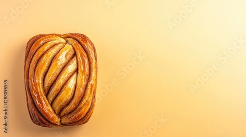 Wallpaper Mural Golden pastry with intricate patterns, illuminated by warm light Torontodigital.ca