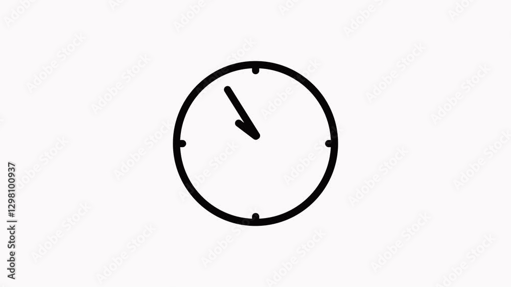 Clock watch hour time Animation