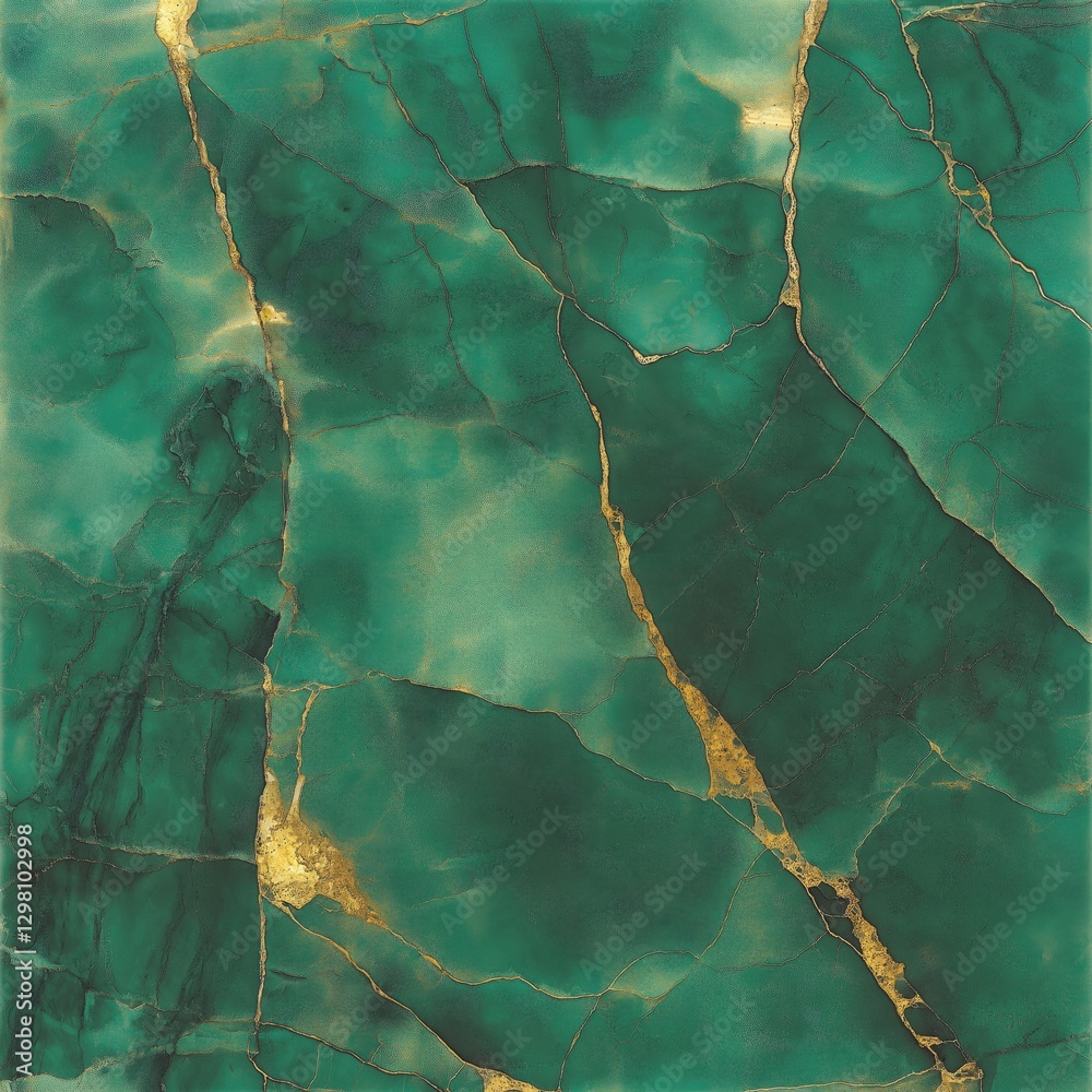 Luxurious emerald green marble texture with gold veins and polished finish Luxurious emerald green marble texture with gold veins and polished finish