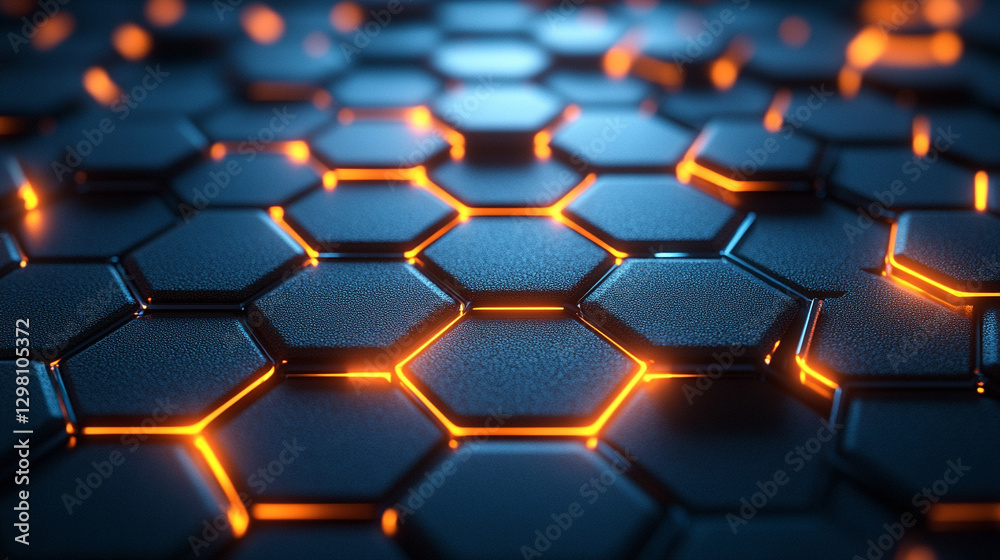 A glowing hexagonal structure set against a futuristic technology background with bright lights, embodying innovation, modernity, and cutting-edge design in a white, gold, and silver tone A glowing hexagonal structure set against a futuristic technology background with bright lights, embodying innovation, modernity, and cutting-edge design in a white, gold, and silver tone