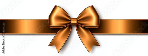 Elegant Bronze Satin Ribbon Bow Elegant Gift Decoration Perfect for Holiday or Celebration Design