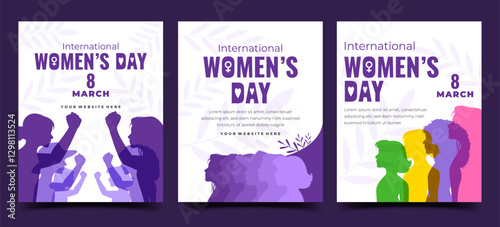 International Women's Day social media template design. Also usable for cover, card, banner