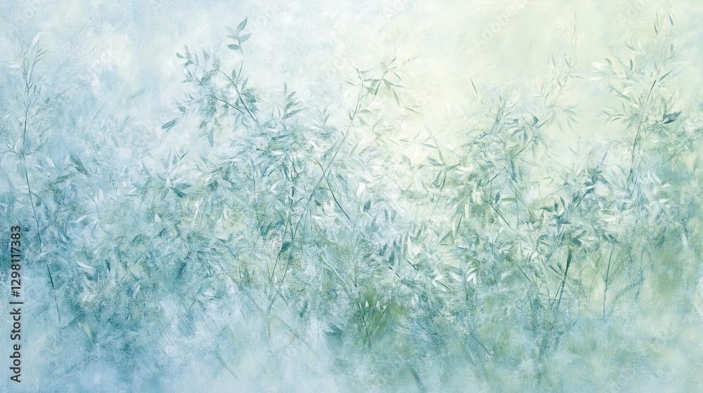 Fototapeta premium Pastel foliage scene in soft light